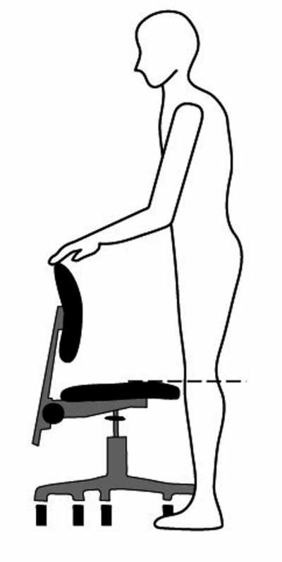 椅子要和膝盖一样高(上班族)