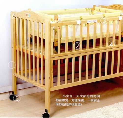 童床，不同月龄的不同安全点