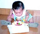田辰的一岁生日