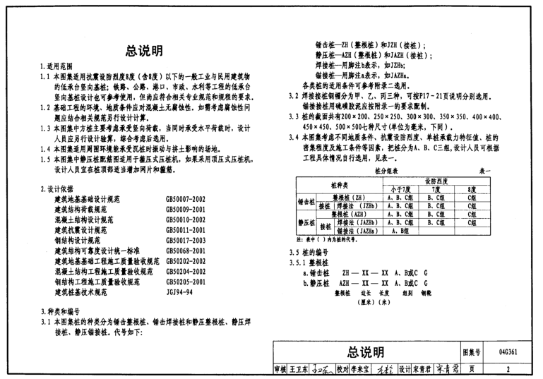 04g361图集免费下载-04g361预制钢筋混凝土方桩图集下载pdf高清电子版