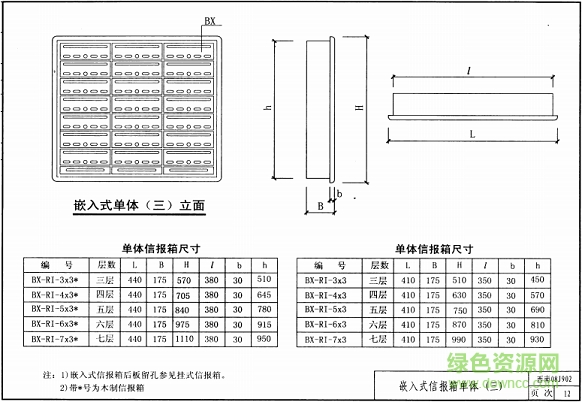 西南08j902图集下载-西南08j902住宅信报箱图集下载pdf高清电子版