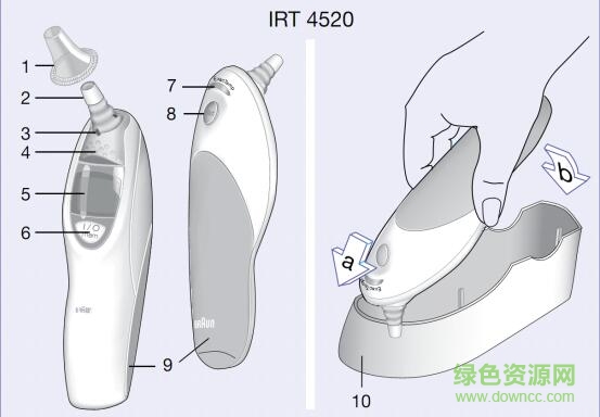 博朗耳温枪4520中文说明书-博朗BRAUN IRT-4520耳温枪说明书下载pdf高清电子版